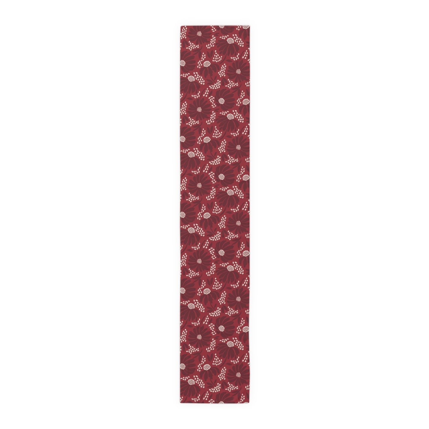 Table Runner | Maroon & White | Bellis