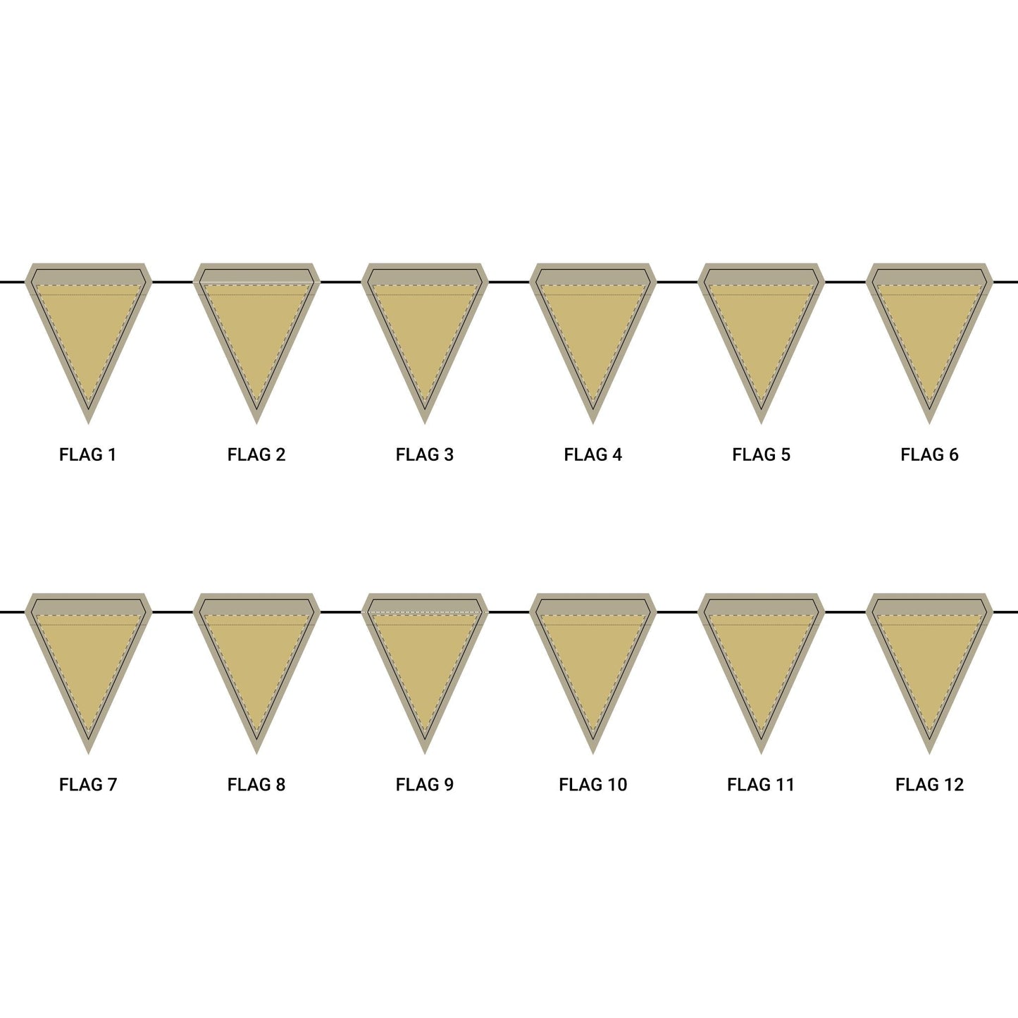 Flag Garland | Purple & Gold | Light