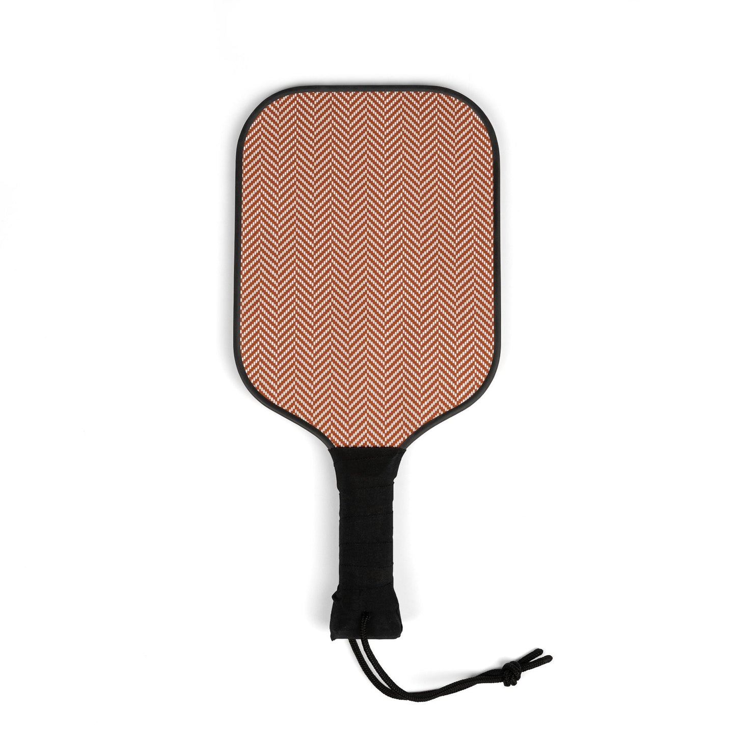 Pickleball Paddle Kit | Dark Orange & White | Herringbone