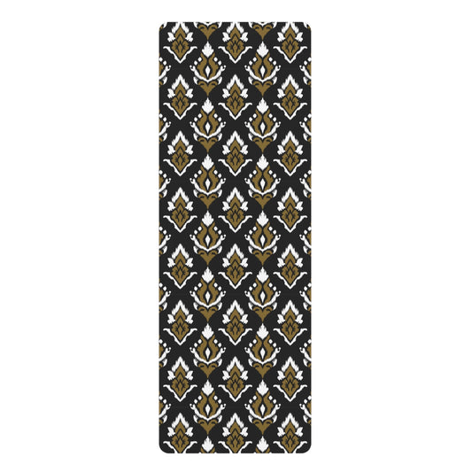 Yoga Mat | Black & Gold | Ikat