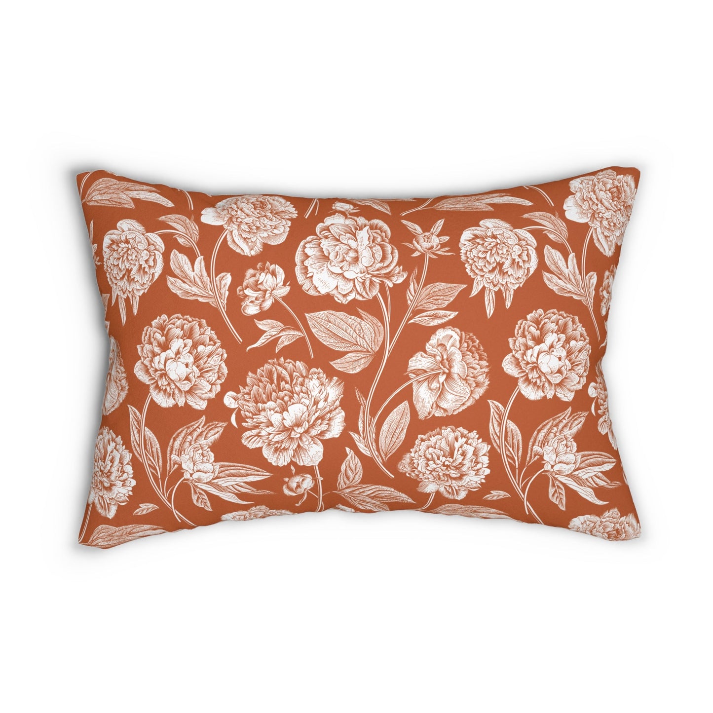 Pillow | Dark Orange & White | Peony