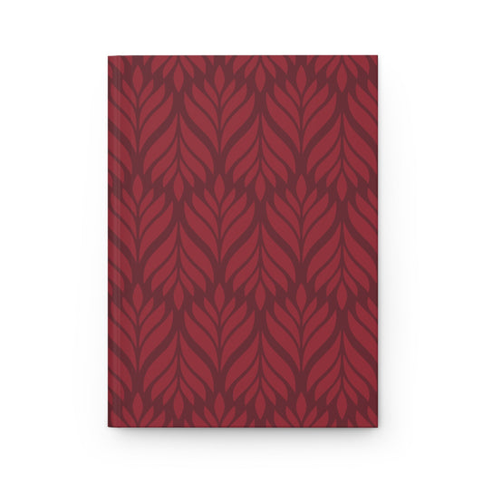 Hardcover Journal | Maroon & White | Palm