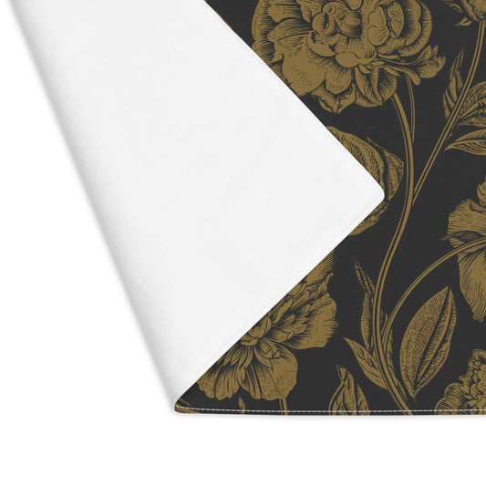 Placemat | Black & Gold | Peony