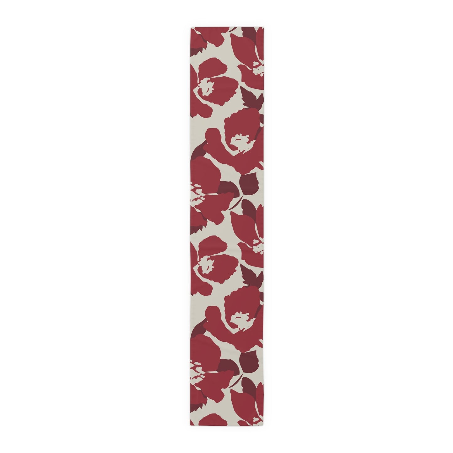 Table Runner | Maroon & White | Poppy