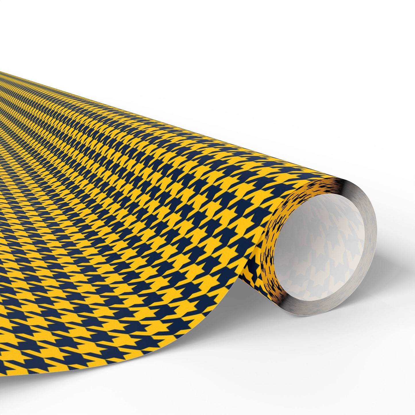 Gift Wrap | Yellow & Blue | Houndstooth