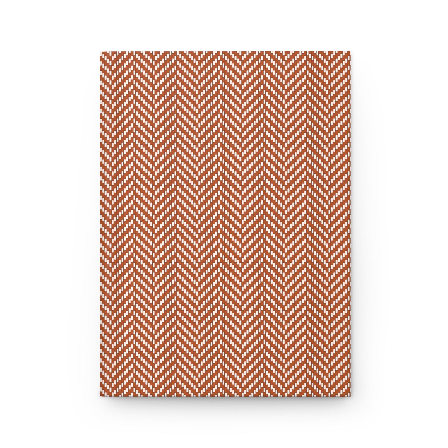 Journal | Dark Orange & White | Herringbone