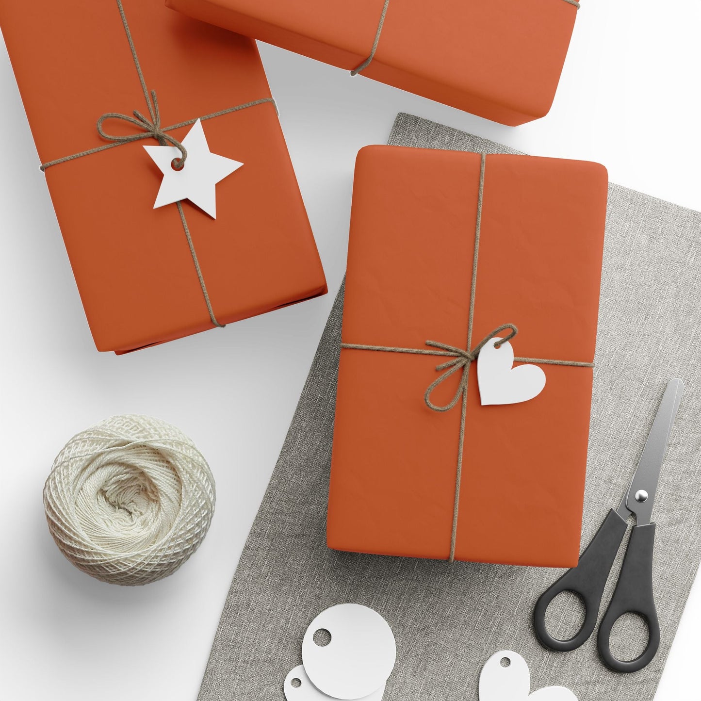 Gift Wrap | Dark Orange & White | Dark