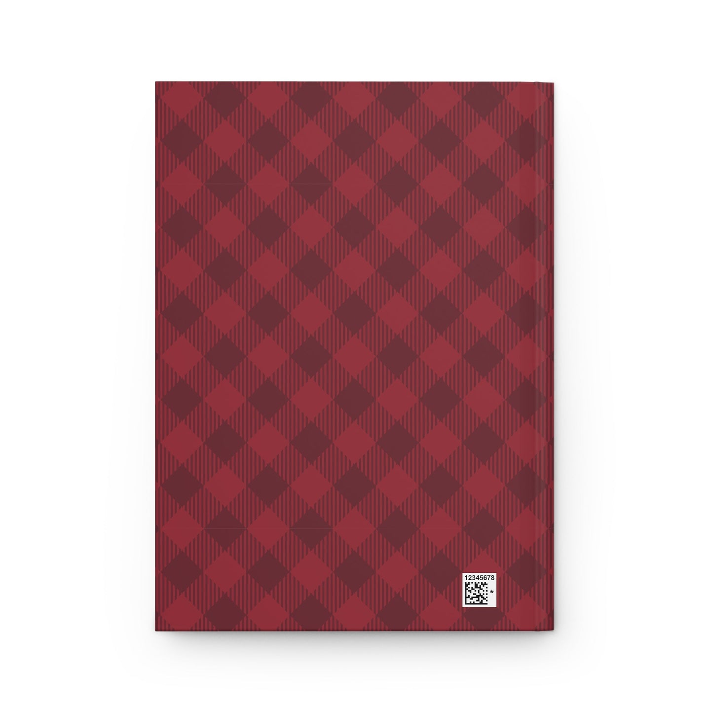 Hardcover Journal | Maroon & White | Gingham