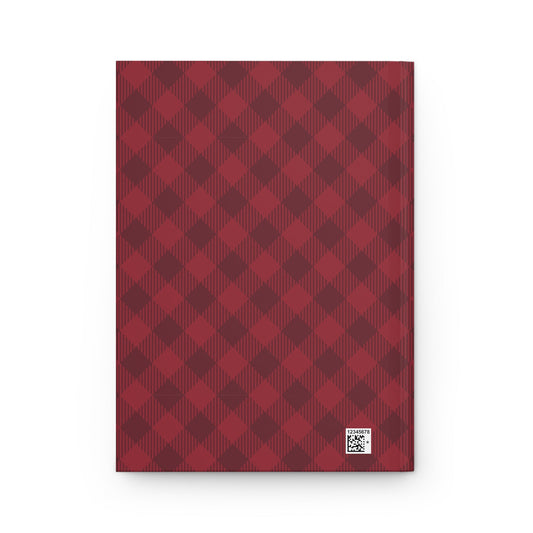 Hardcover Journal | Maroon & White | Gingham