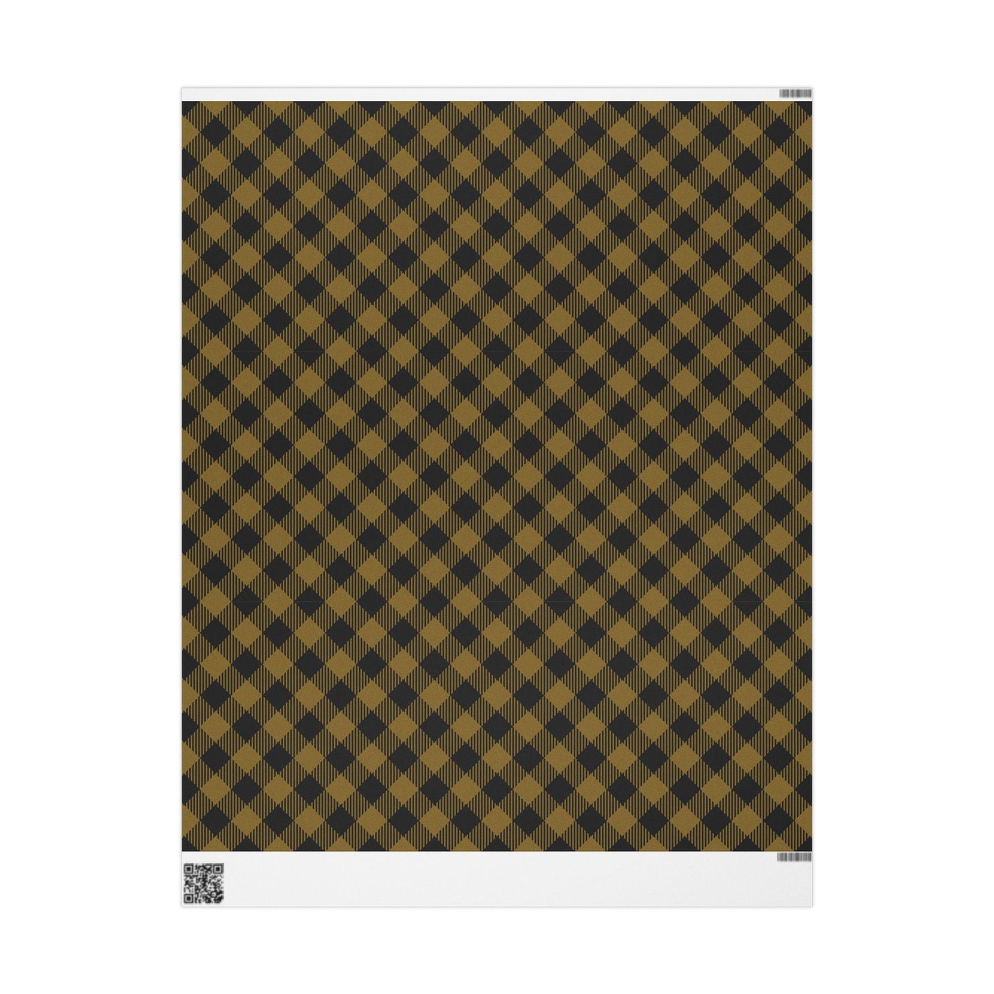 Gift Wrap | Black & Gold | Gingham