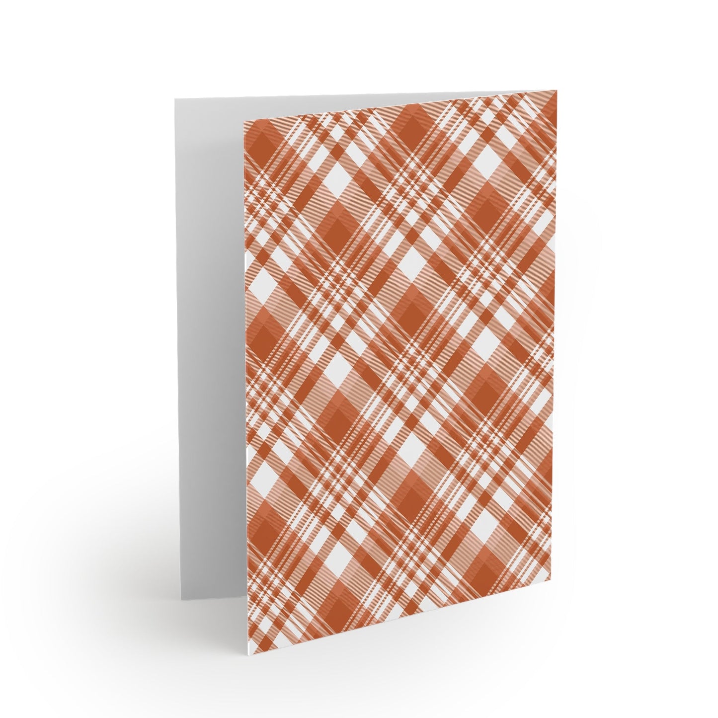 Notecards | Dark Orange & White | Tartan