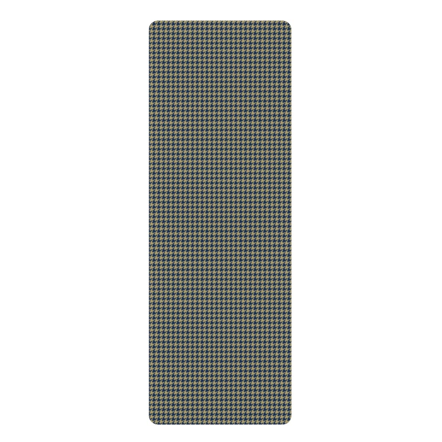 Yoga Mat | Blue & Gold | Houndstooth