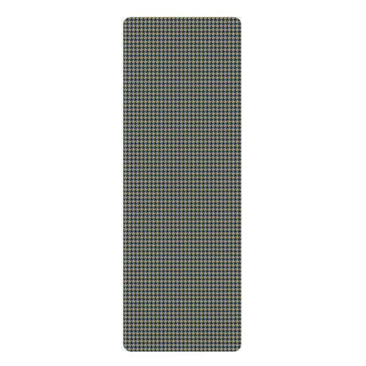 Yoga Mat | Blue & Gold | Houndstooth