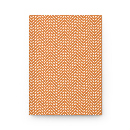 Journal | Orange & White | Herringbone
