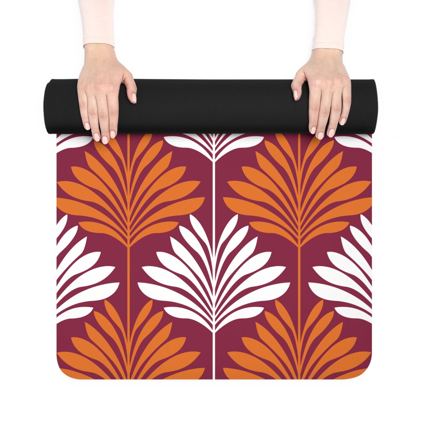 Yoga Mat | Maroon & Orange | Deco