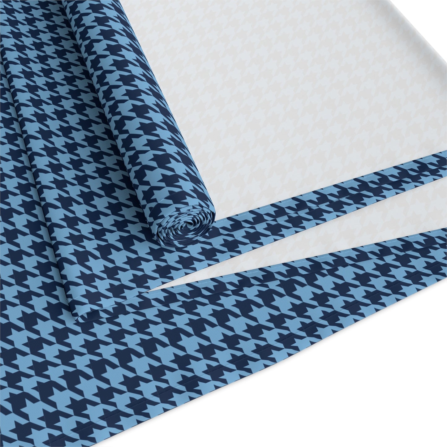 Table Runner | Light Blue & White | Houndstooth