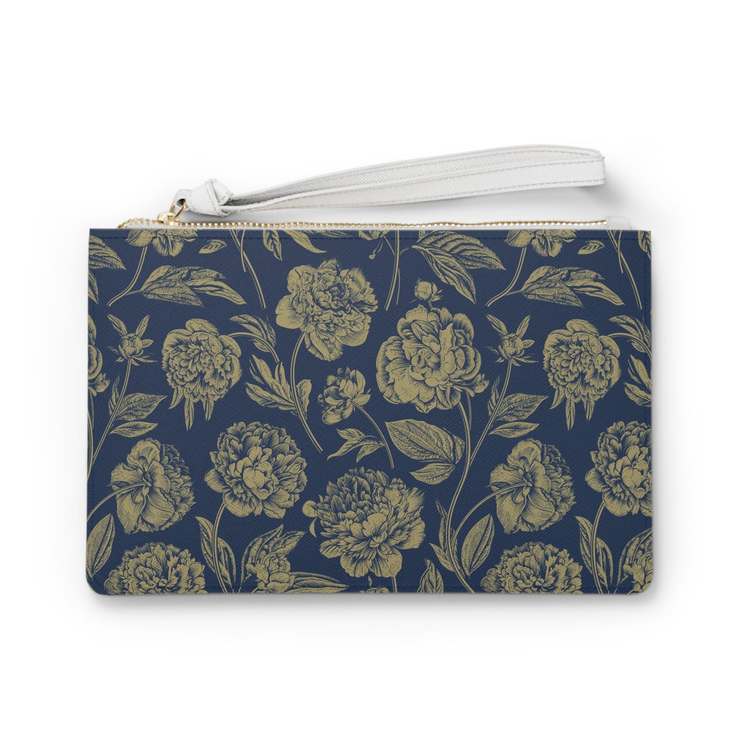 Clutch Bag | Gold & Blue | Peony