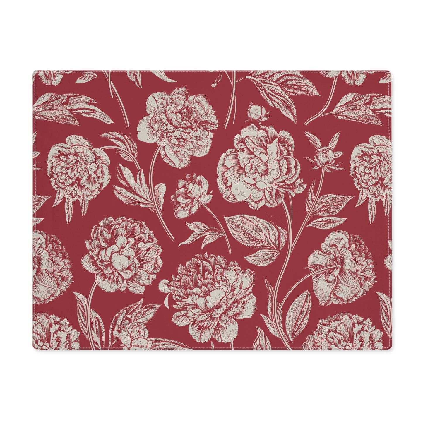 Placemat | Maroon & White | Peony