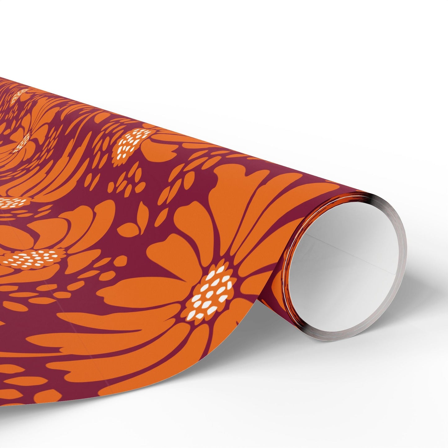 Gift Wrap | Maroon & Orange | Bellis