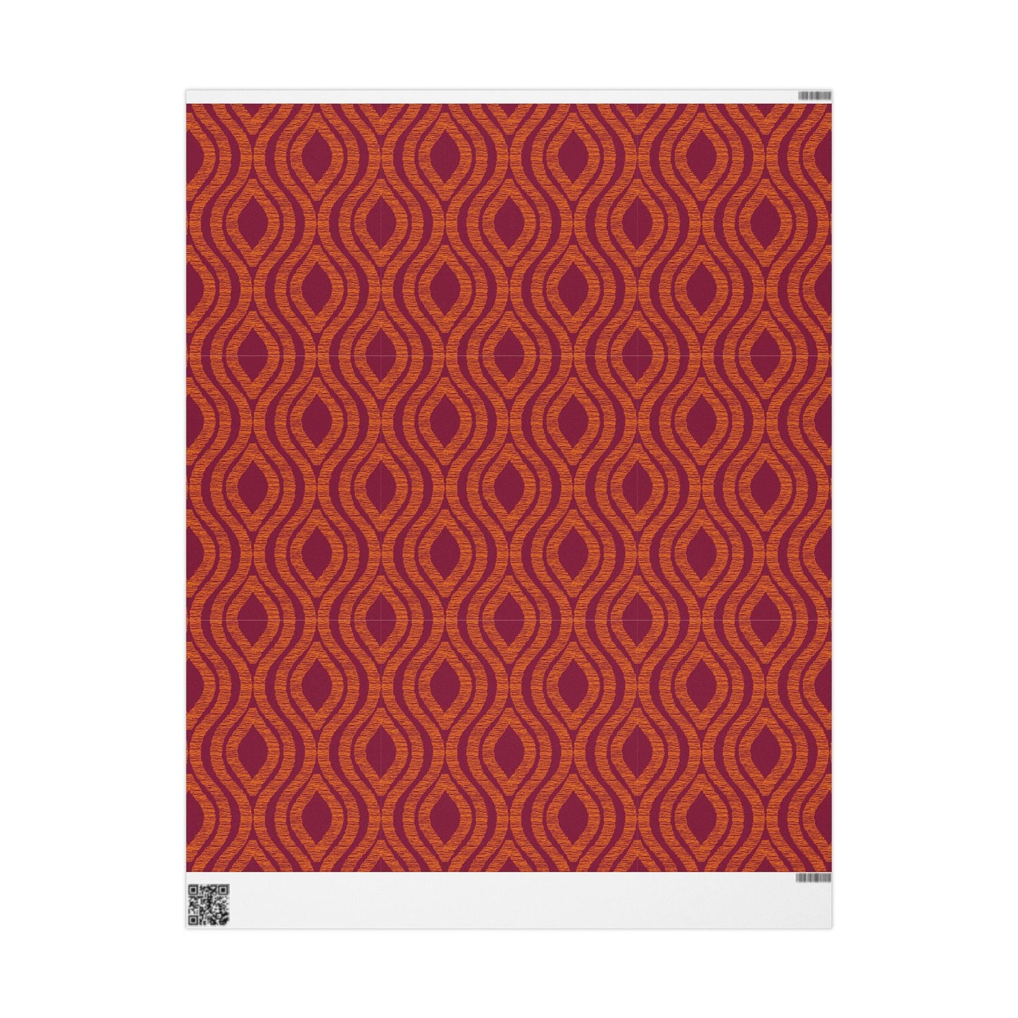 Gift Wrap | Maroon & Orange | Ogee
