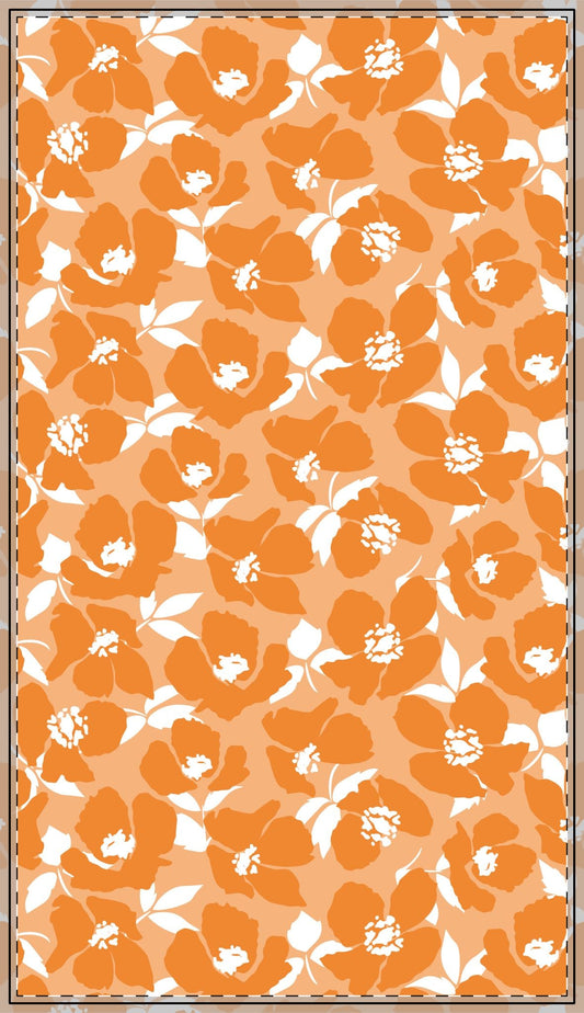 Tablecloth | Orange & White | Poppy