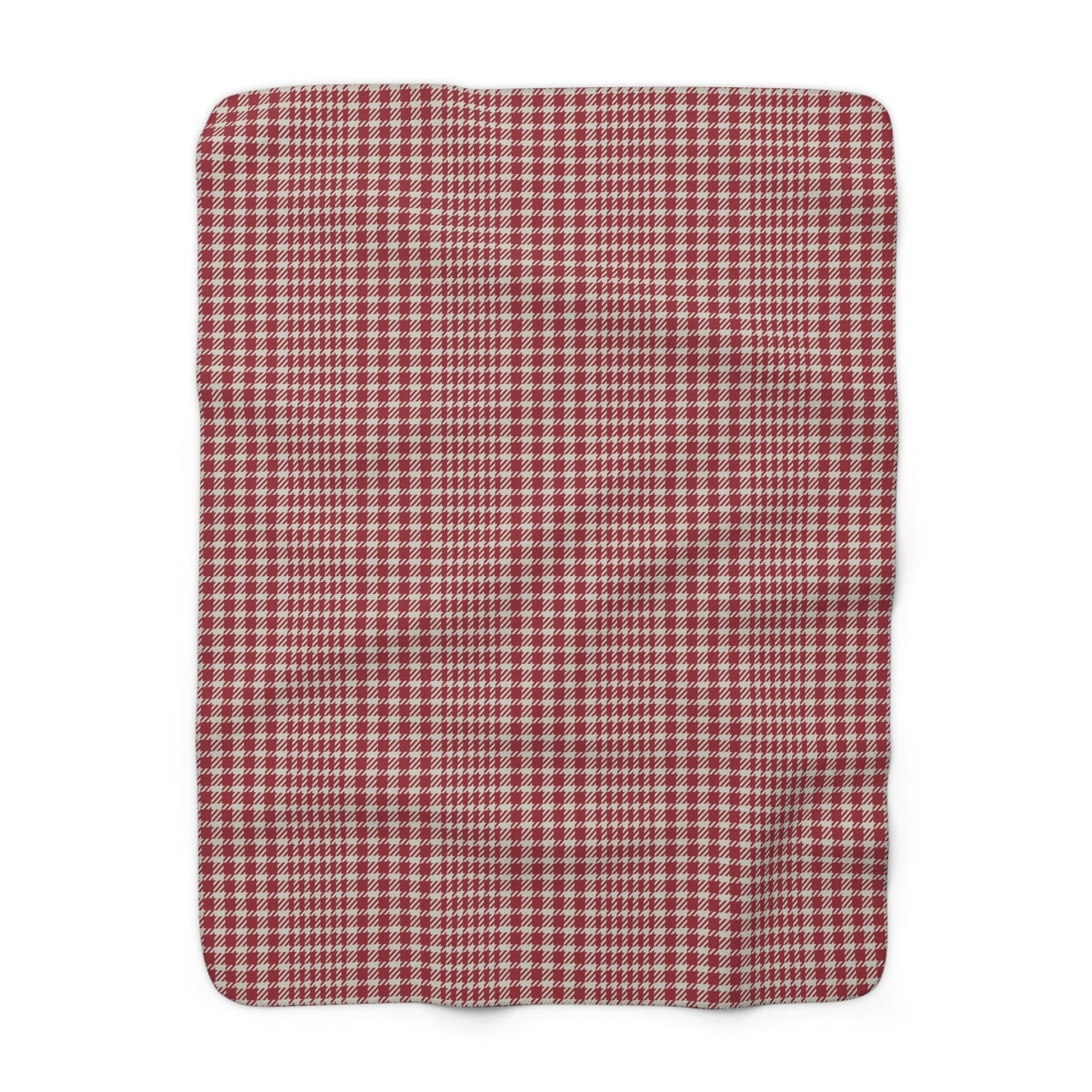 Sherpa Blanket | Maroon & White | Tweed