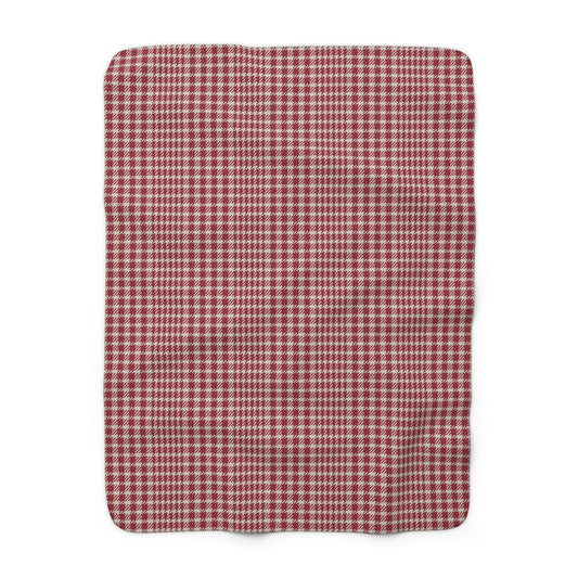 Sherpa Blanket | Maroon & White | Tweed