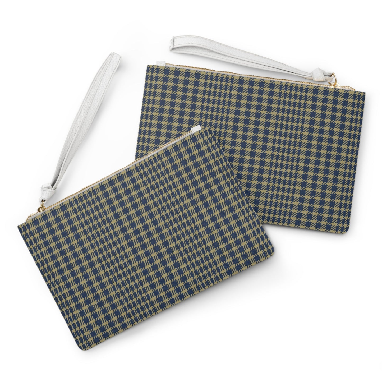 Clutch Bag | Gold & Blue | Tweed