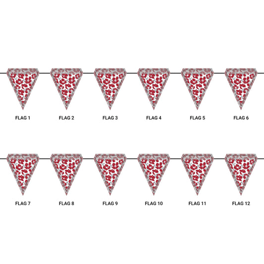 Flag Garland | Red & Gray | Poppy