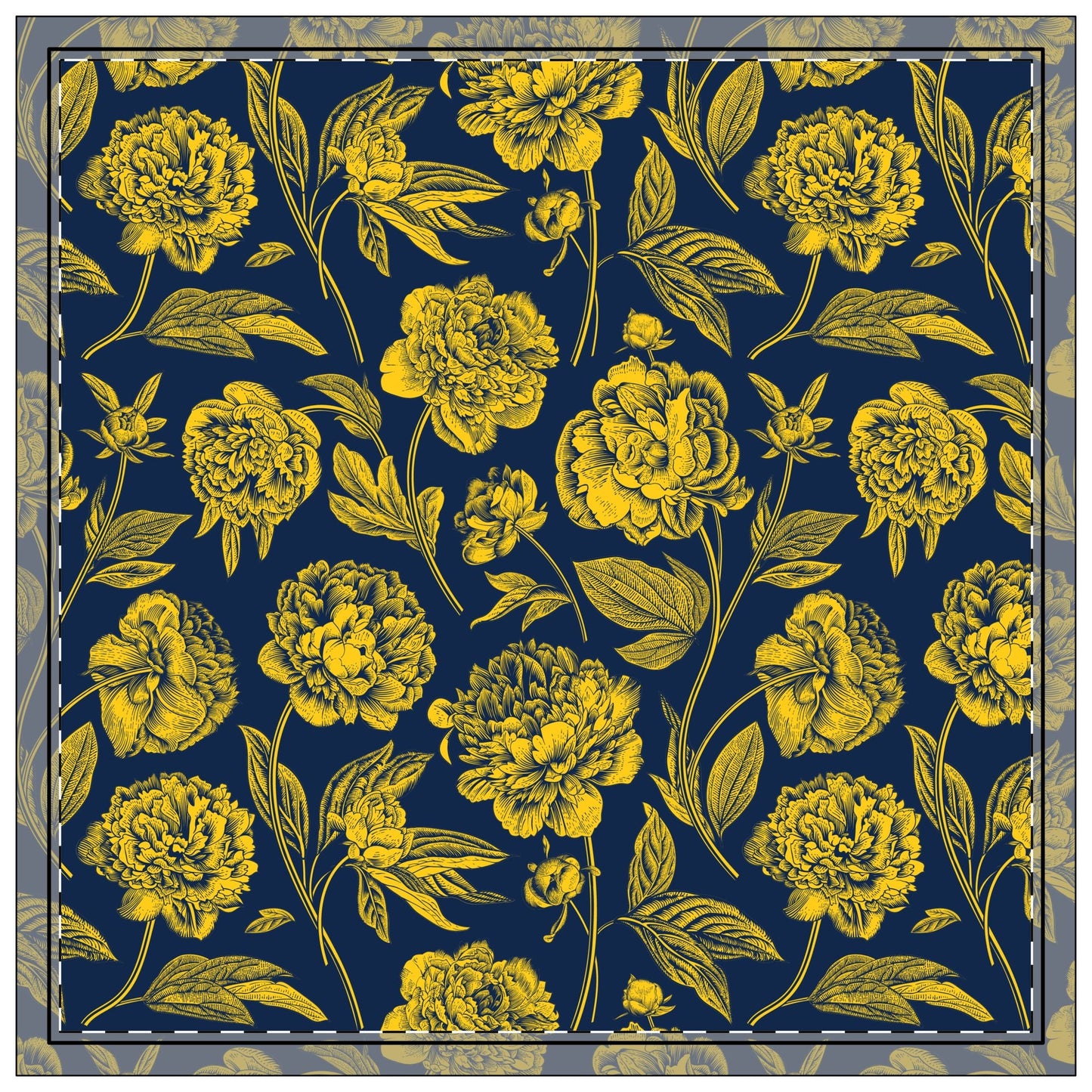 Napkins | Yellow & Blue | Peony