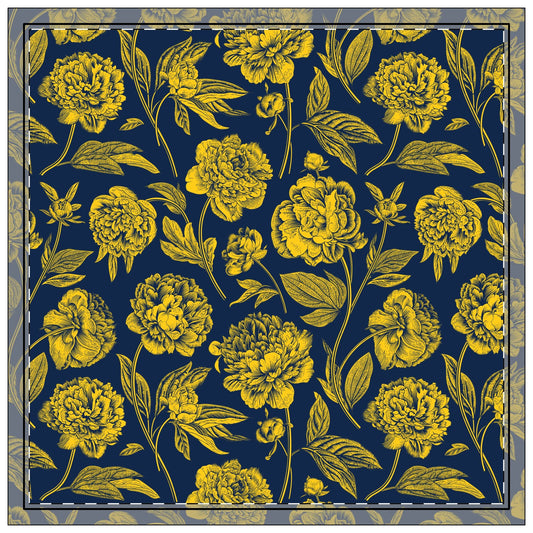 Napkins | Yellow & Blue | Peony