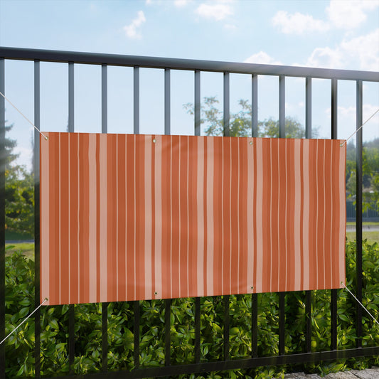 Banner | Dark Orange & White | Stripe