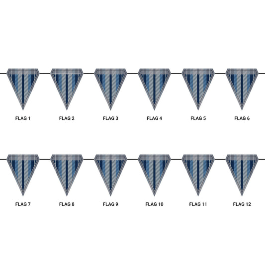 Flag Garland | Light Blue & White | Stripe