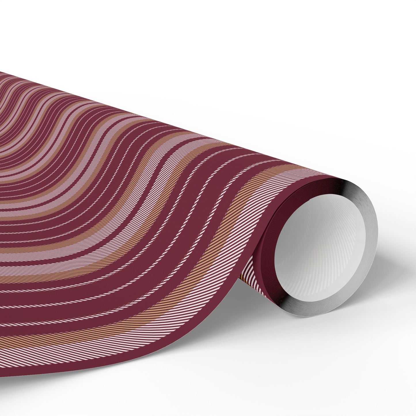 Gift Wrap | Maroon & Gold | Stripe