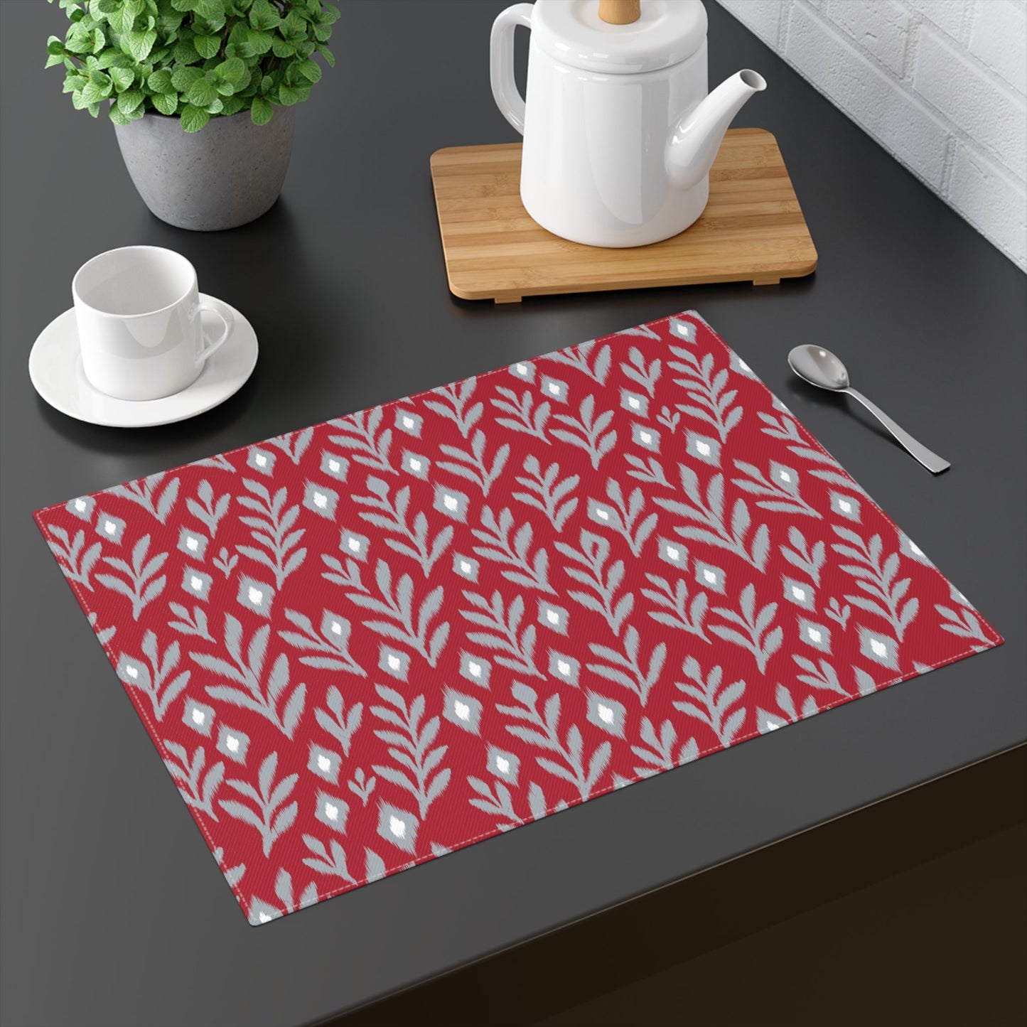 Placemat | Red & Gray | Laurel