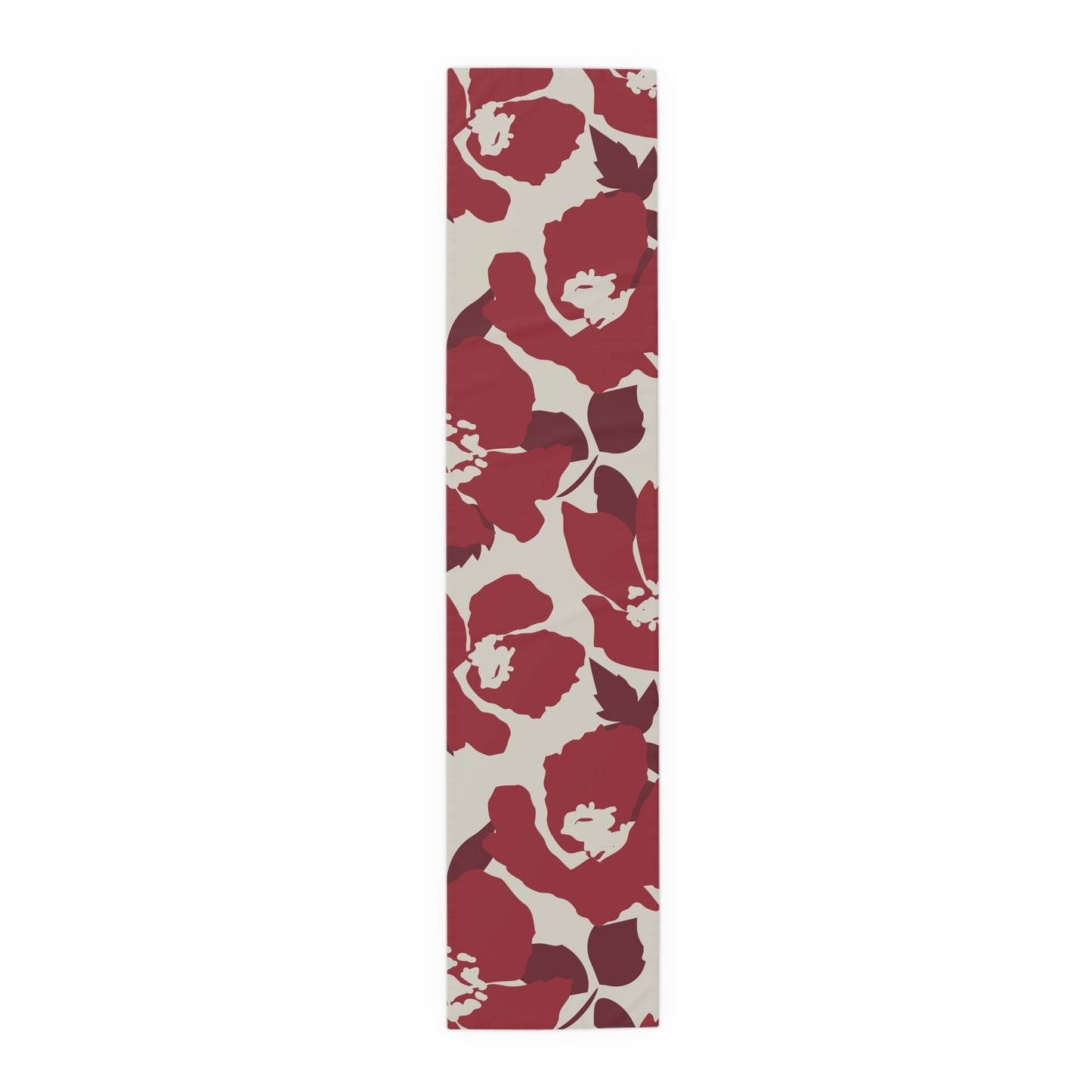 Table Runner | Maroon & White | Poppy