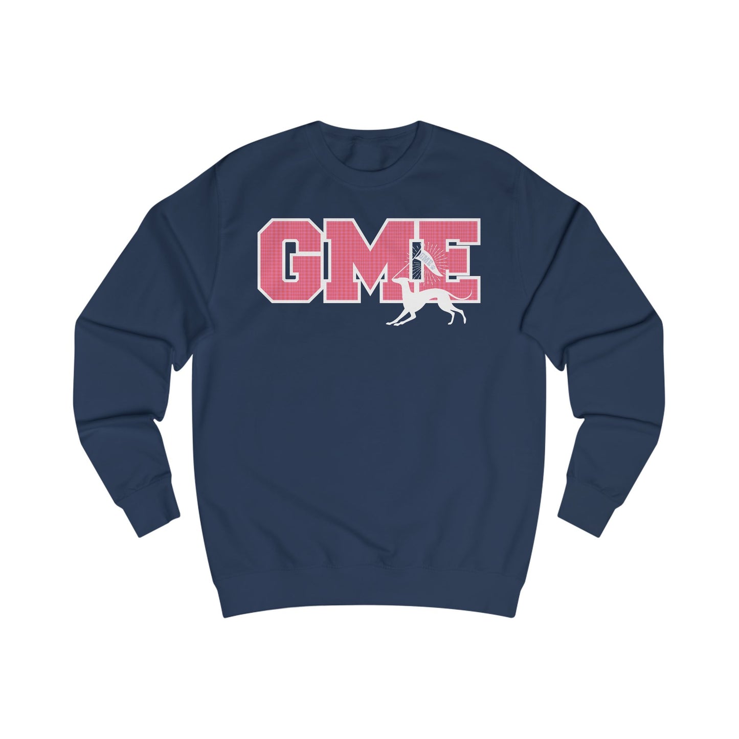 Adult Crewneck Sweatshirt | Greyhounds | Tartan Quilt Pink