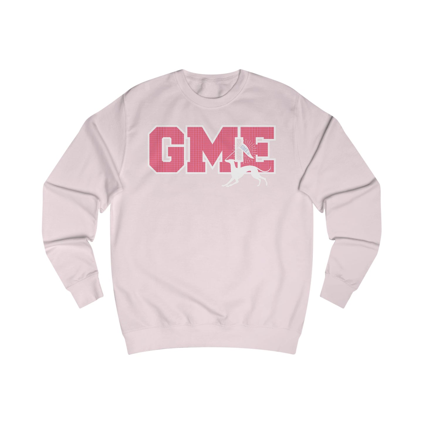 Adult Crewneck Sweatshirt | Greyhounds | Tartan Quilt Pink