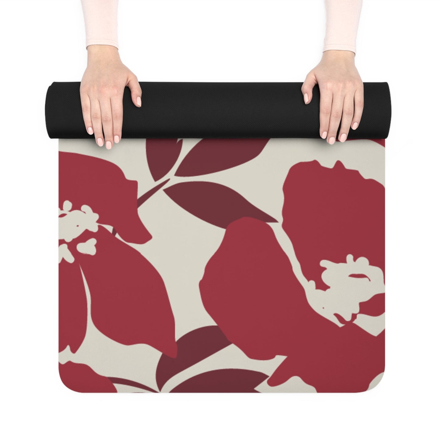Yoga Mat | Maroon & White | Poppy