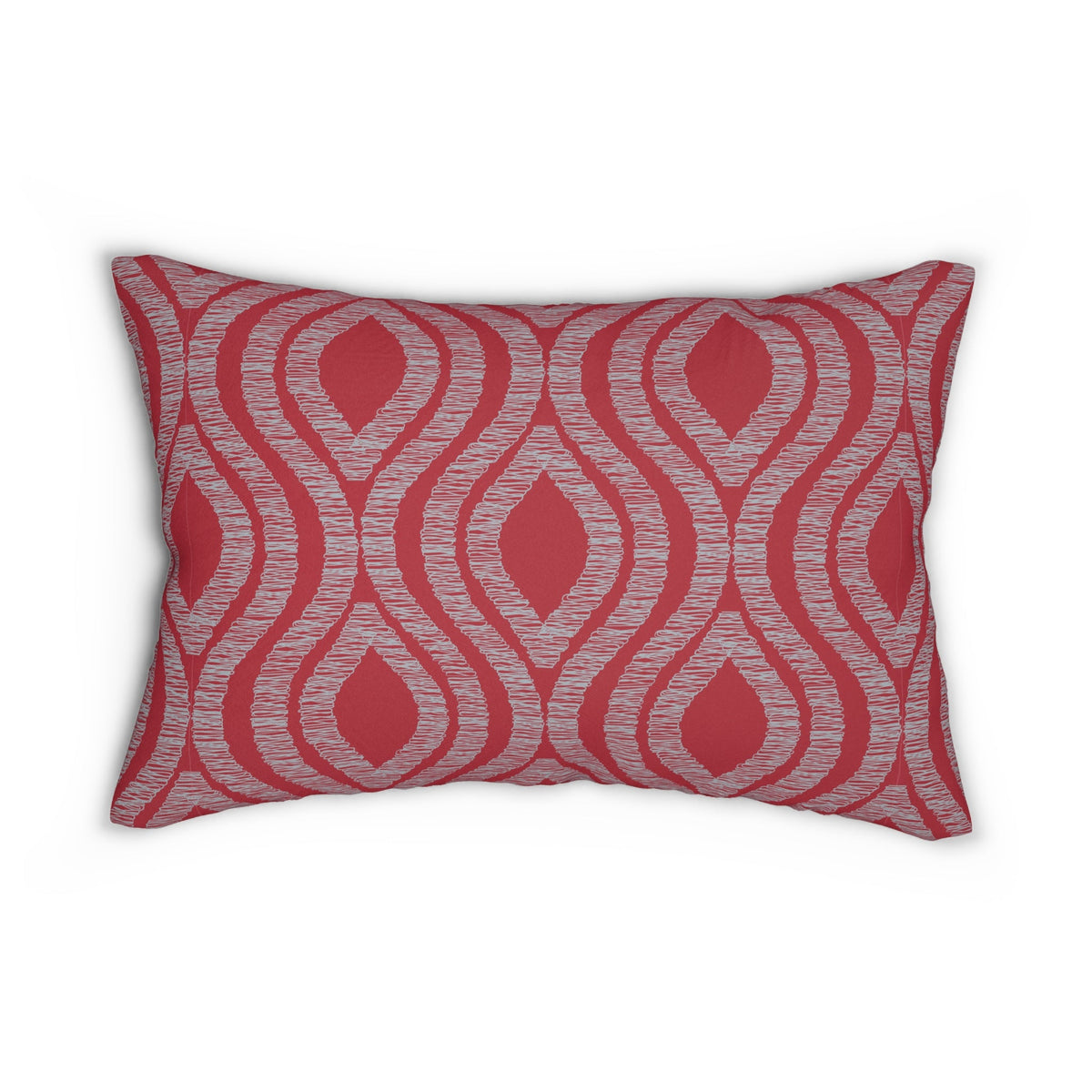 Pillow | Red & Gray | Ogee