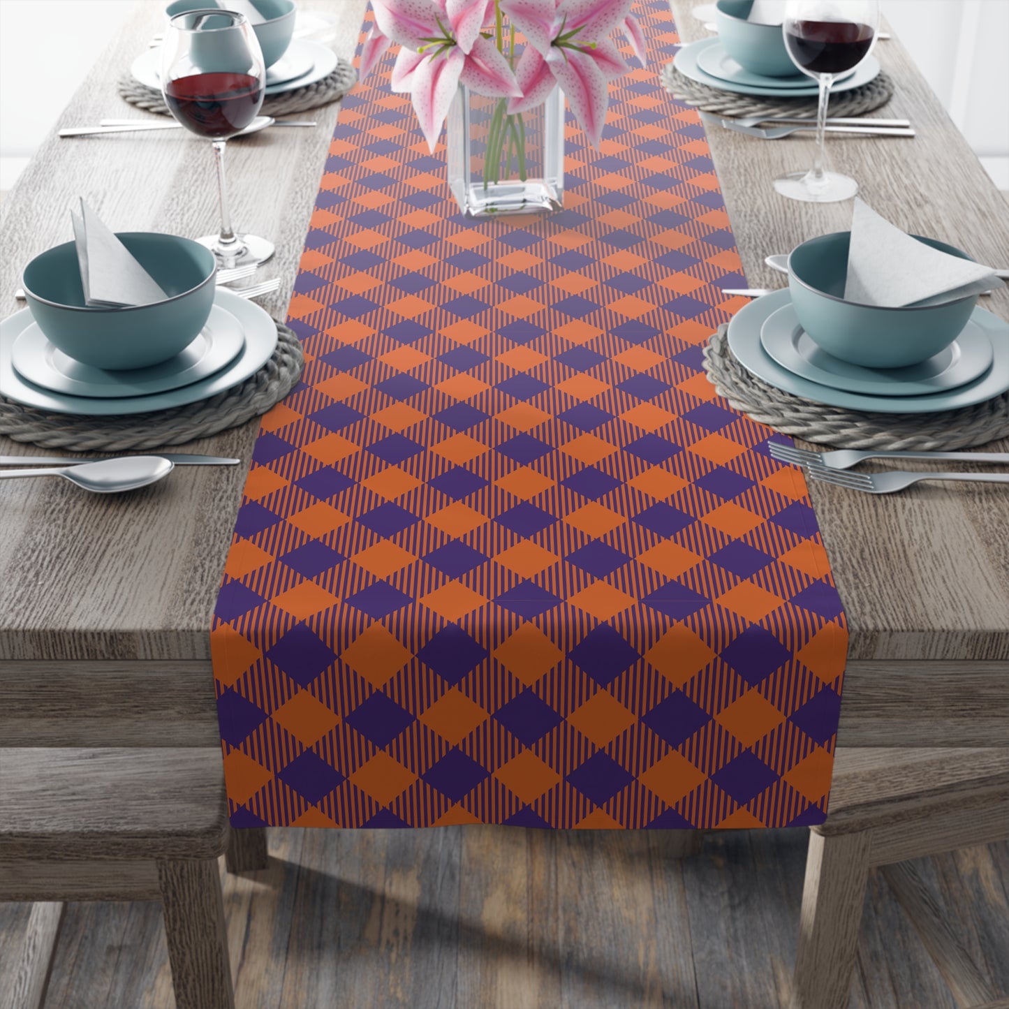 Table Runner | Clemson, SC | Gingham