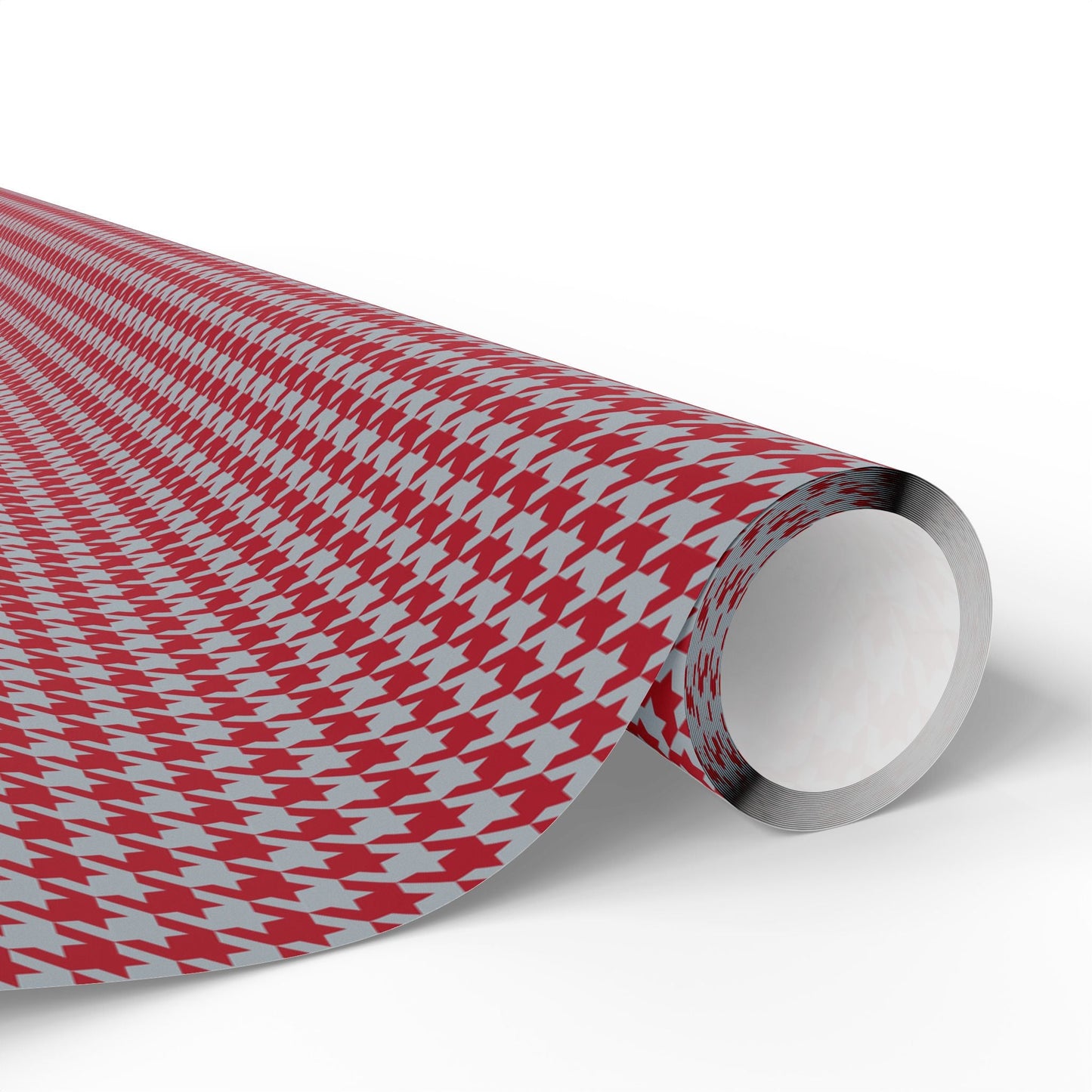 Gift Wrap | Red & Gray | Houndstooth