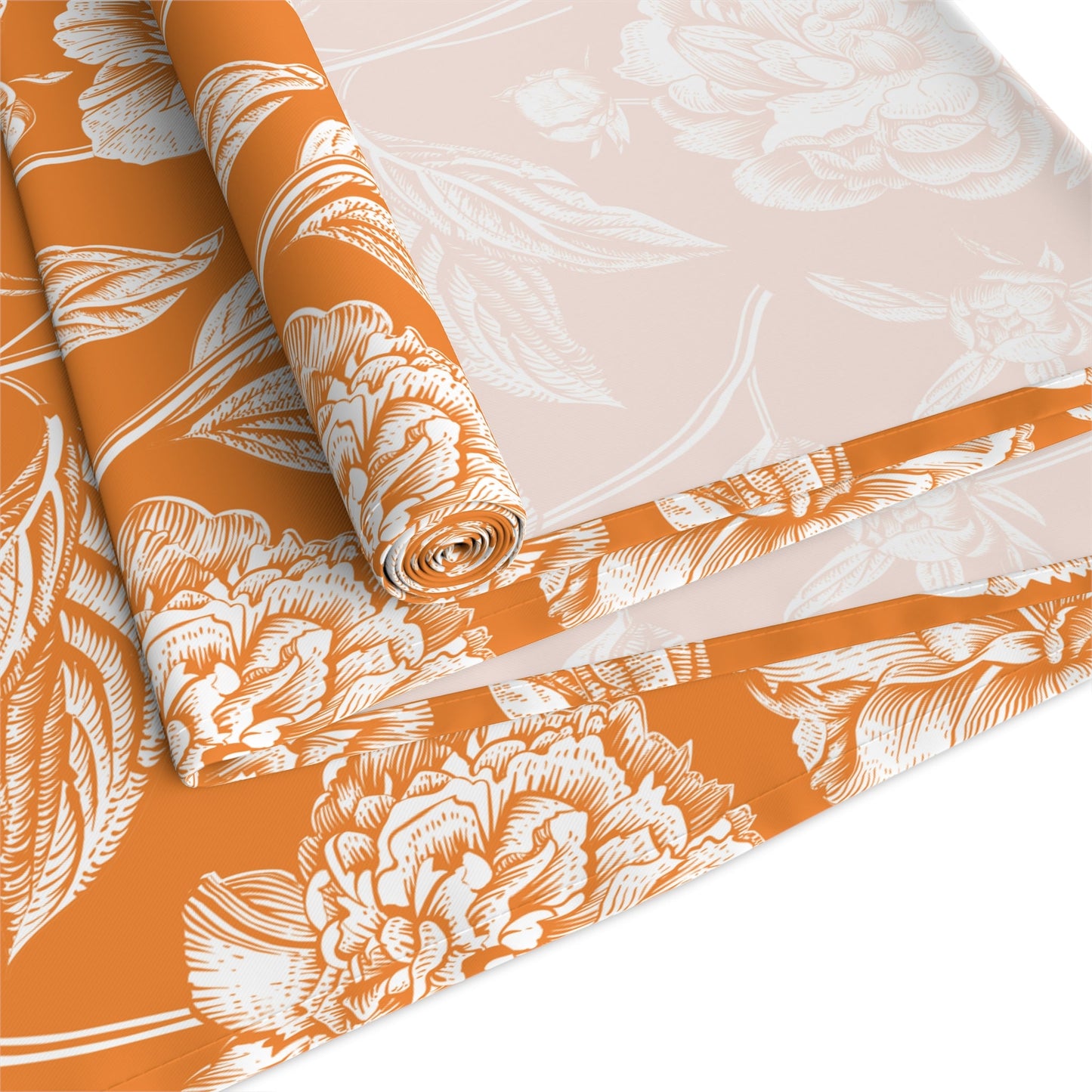 Table Runner | Orange & White | Peony