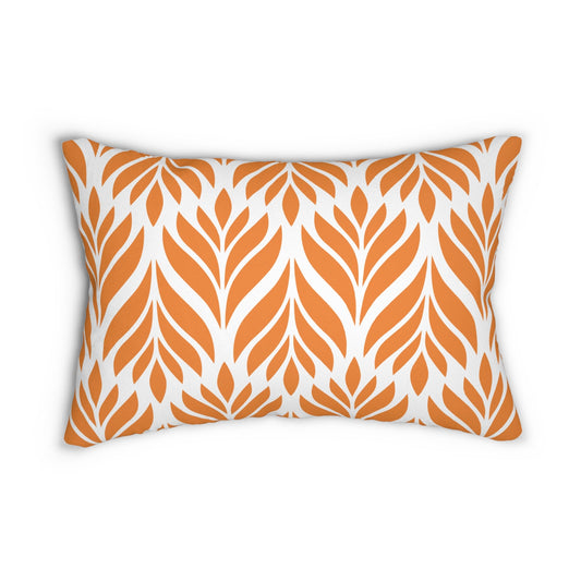 Pillow | Orange & White | Palm
