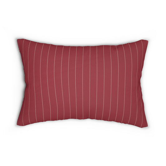 Pillow | Maroon & White | Pinstripe