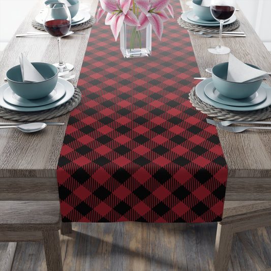 Table Runner | Red & Black | Gingham