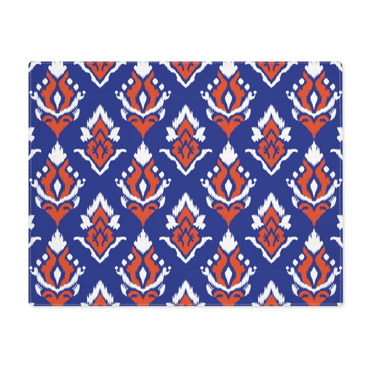 Placemat | Bright Blue & Orange | Ikat