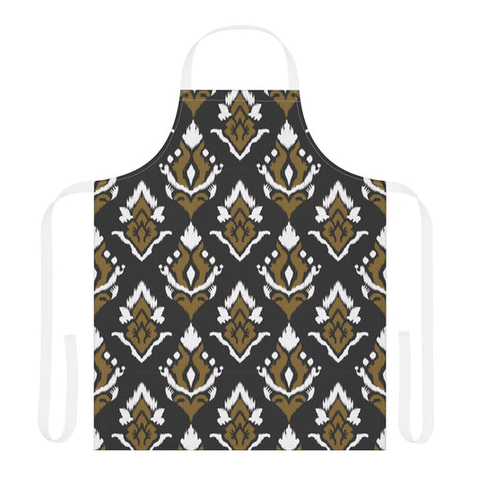 Apron | Black & Gold | Ikat