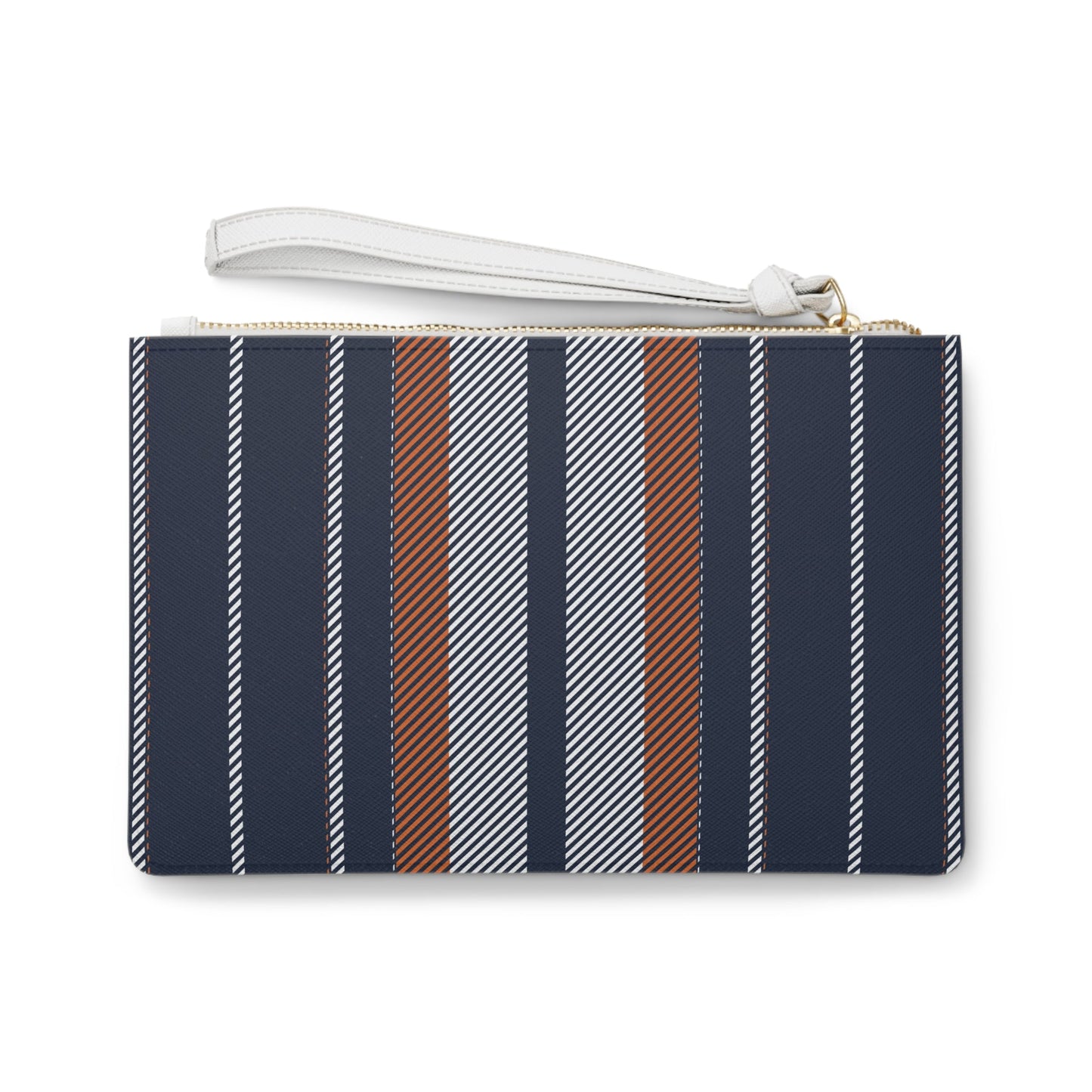 Clutch Bag | Orange & Blue | Stripe