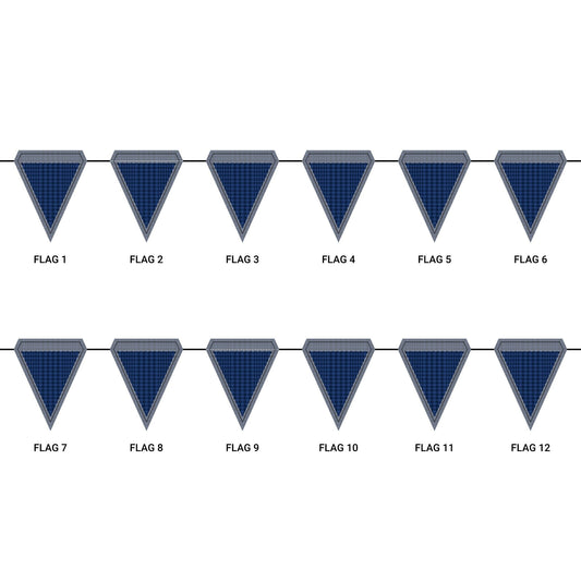 Flag Garland | Navy & White | Tweed